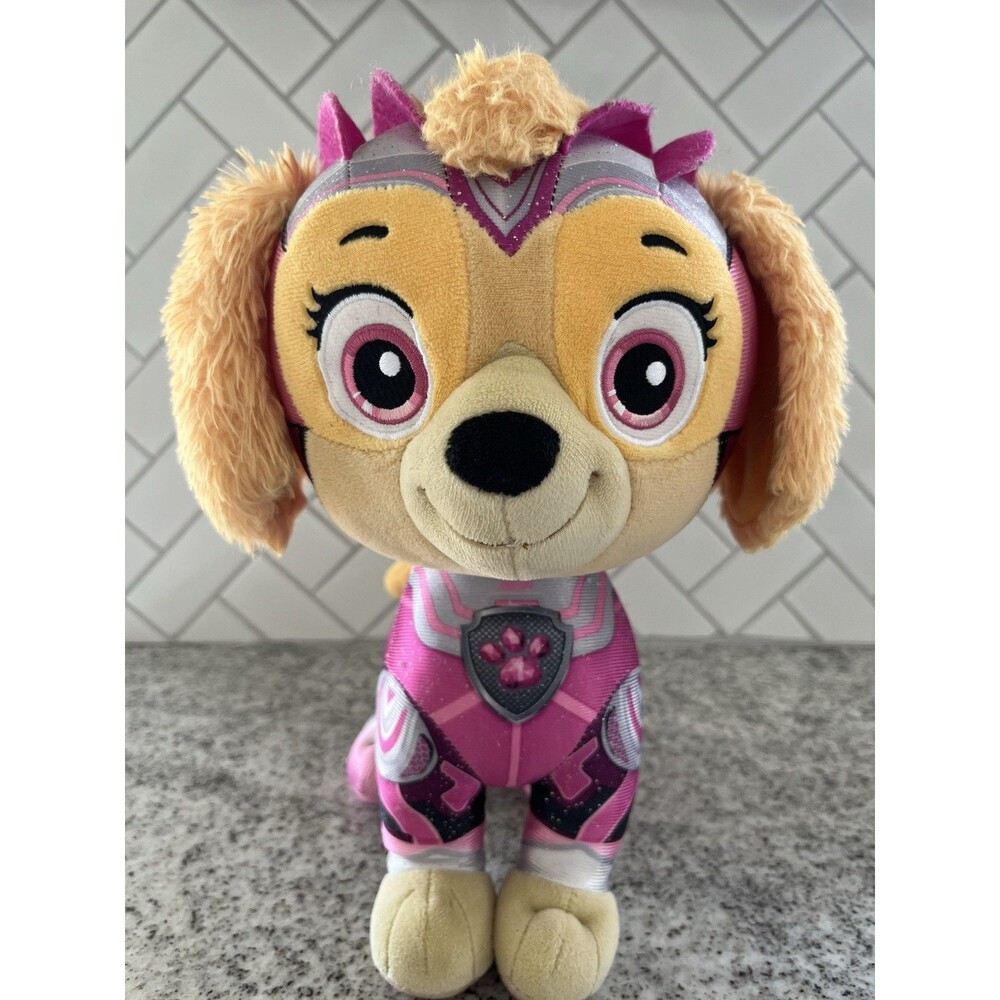 Paw Patrol Skye 12” Plush Mighty Movie Pink Superhero Dog Spin Master 2023
